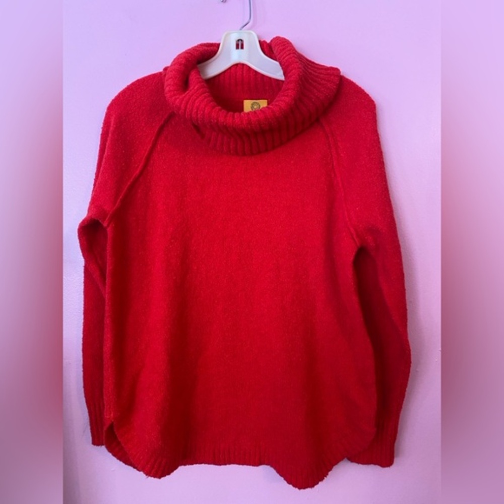 Ruby Rd. Vibrant Red Cowl Neck Sweater NWOT